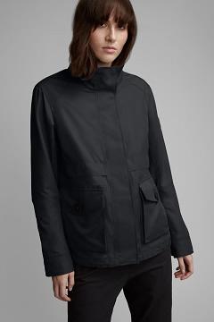 Chamarras Canada Goose Mujer Outlet - Elmira Rompevientos Negros YW0725163